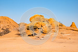 Red granite rocks near Spitzkoppe