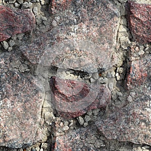 Red granite seamless texture to the edges of