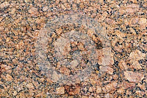 Red granite slab. Texture of natural stone