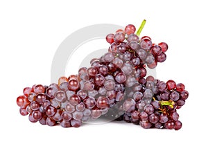 Red grape isolated on over white background