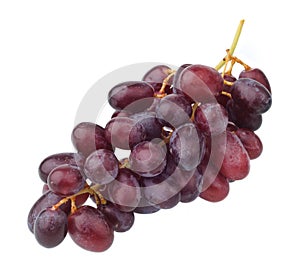 Red grape isolated on white