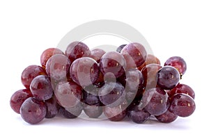 Red grape isolated on white