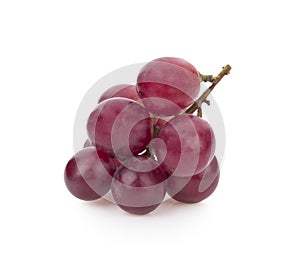 Red grape isolated on white background