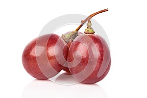 Red grape isolated on white background