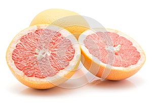 Red grapefruit isolated