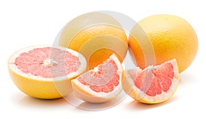 Red grapefruit isolated