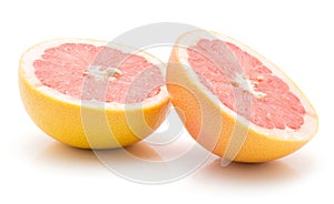 Red grapefruit isolated