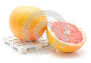 Red grapefruit isolated