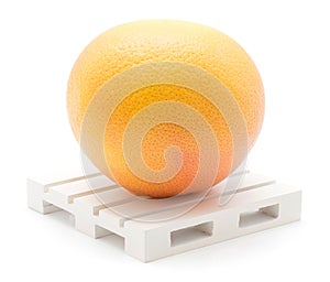 Red grapefruit isolated