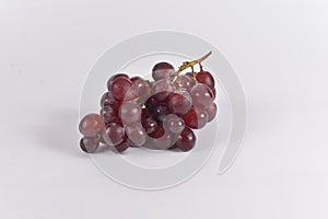 Red grapes isolated object