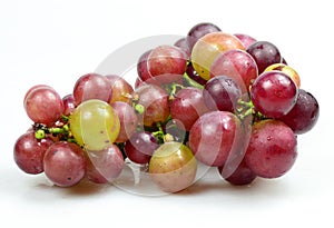 Red Grapes isolated on white background