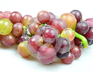 Red Grapes isolated on white background