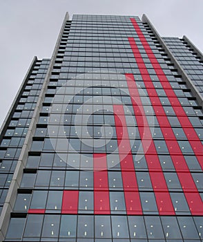 Red graph skyscraper