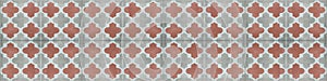 Red gray grey traditional modern moroccan motif tiles wallpaper texture background banner panorama - Square vintage retro concrete