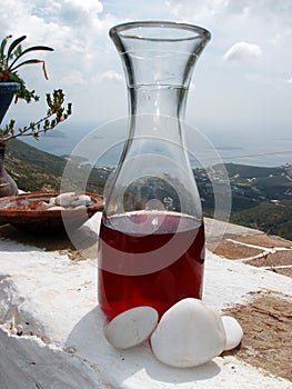 Red greek wine