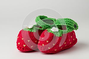 Red and Green Baby Booties