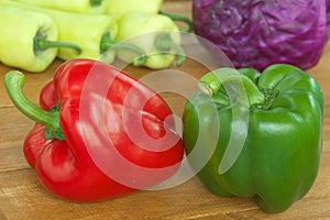 Red and Green bell pepper