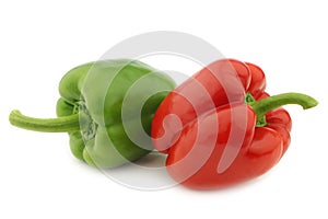 Red and green bell pepper (capsicum)