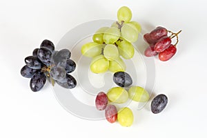 Red Green Black Grape Bunch