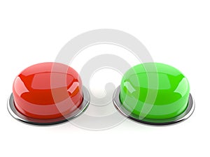 Red and green blank button