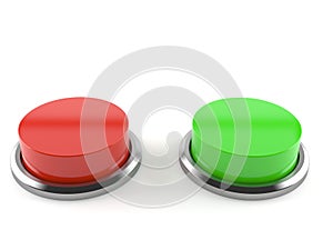 Red and green blank push button