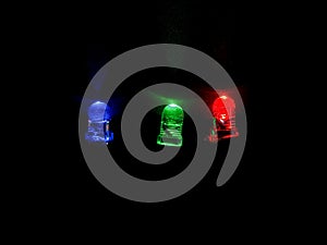red green and blue led
