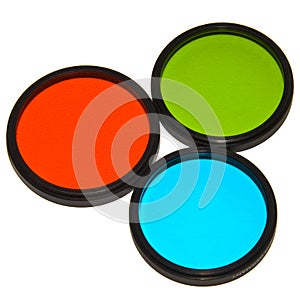 Red, Green & Blue lens filters