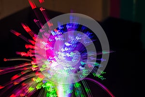 Red,green,blue optical fiber colourful background