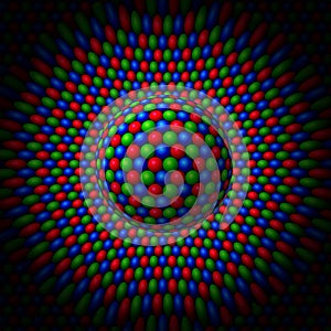 Red, Green and Blue Spheres in a Sphere