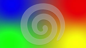 Red, green, blue and yellow gradients rotate around the screen clockwise in seamless loop