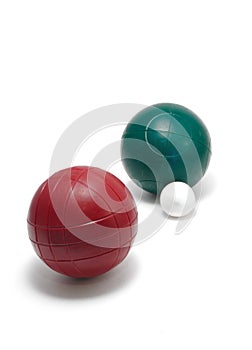 Red & Green Bocce Balls & Pallino(Jack or Boccino)