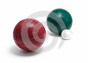 Red Green Bocce Balls & Pallino (Jack or Boccino)