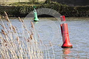 Red and green buoy