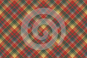 Red green check plaid texture textile seamless pattern