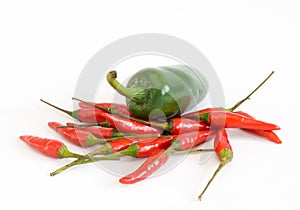 Red and Green Chillies