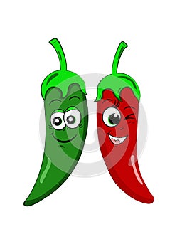 Red Green chilly duet.. Naughty wink smiley faces