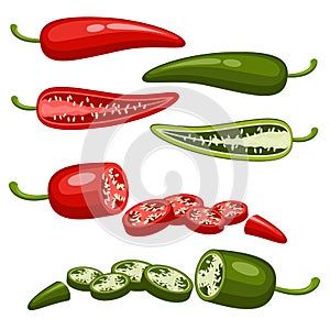 red and green chilly pepper