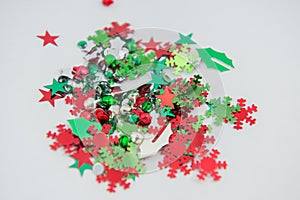 Red And Green Christmas Craft Embellishments photo