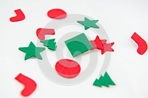Red Green Christmas Embellishments photo