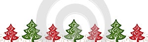 Red and Green Christmas Tree decoration card element background