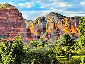 Red and green contrast of Sedona
