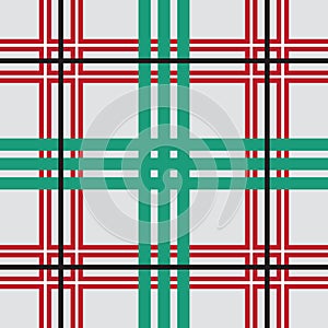 Red and green flat hipster modern and trendy plaid pattern background design element