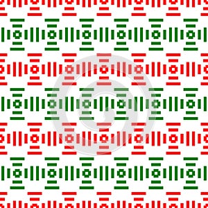 Red and green geometric stripes seamless pattern background illustration vector.