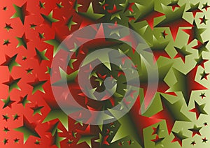 Red And Green Gradient Star Background Beautiful elegant Illustration