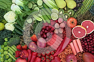 Red and Green High Fibre Food for Gut Health