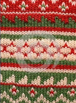 Red Green Knit Background