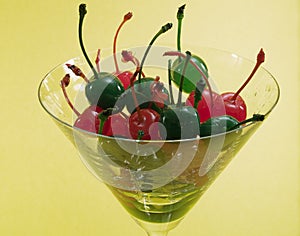 Red and Green Maraschino Cherries