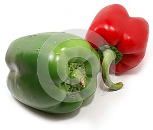 Red & green paprikas 2