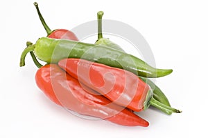 Red and green peperoni