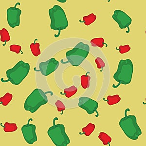 Red and green pepper seamless texture 610